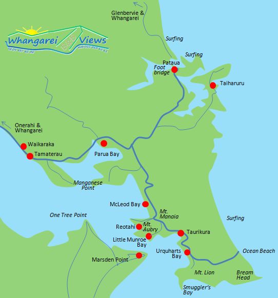 Whangarei map